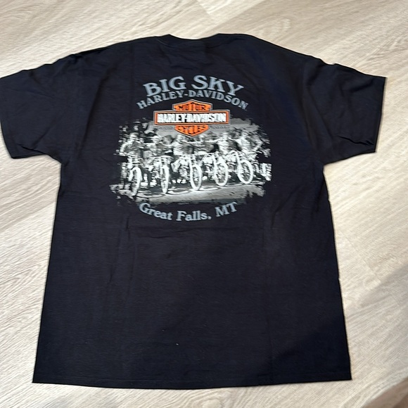 Harley Davidson Great Falls MT Big Sky T-Shirt Size L - Picture 2 of 3